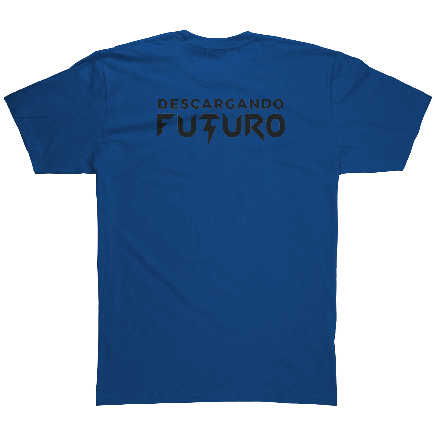 Franela_Descargando_Futuro_Royal_Blue_Back_Mockup.png