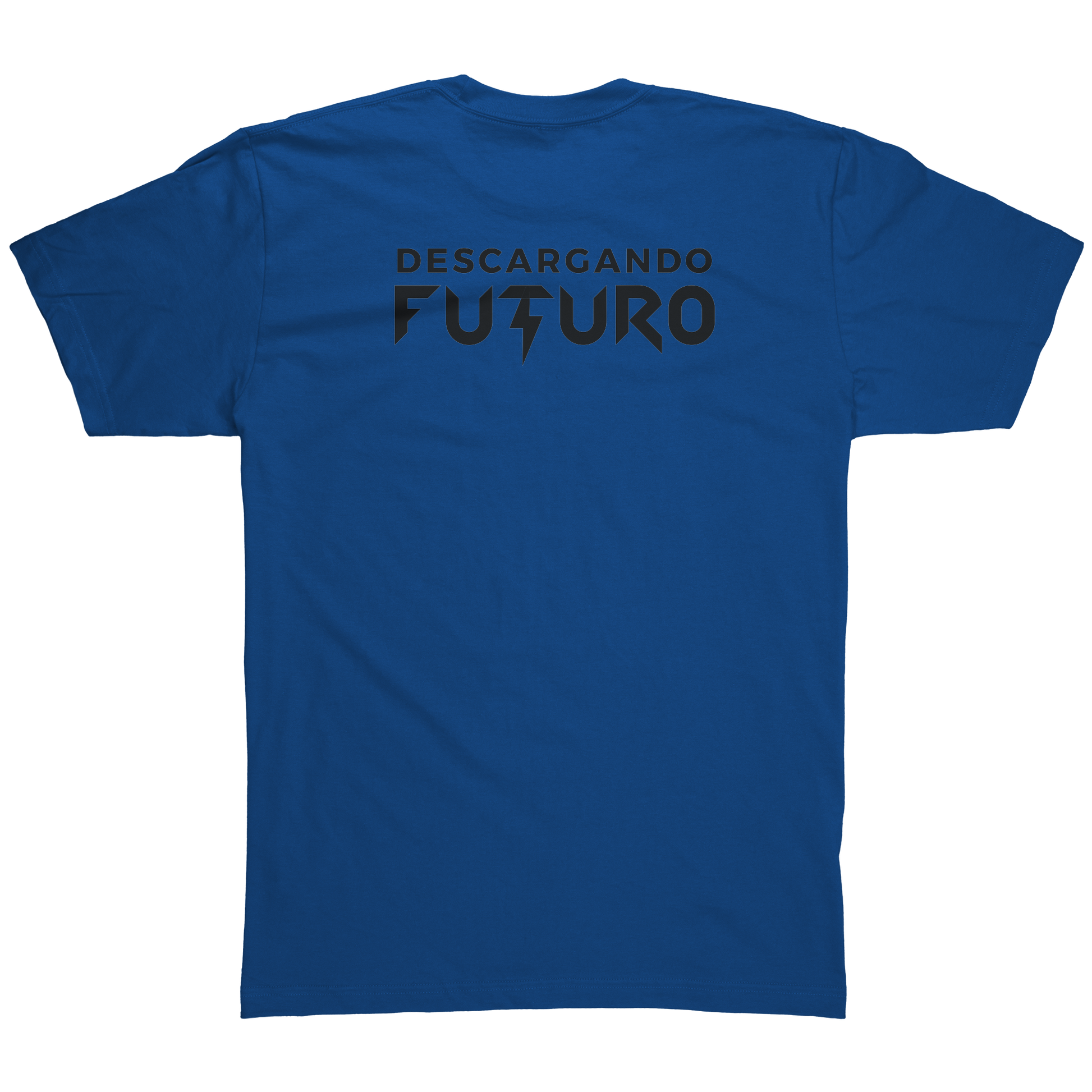 Franela_Descargando_Futuro_Royal_Blue_Back_Mockup.png