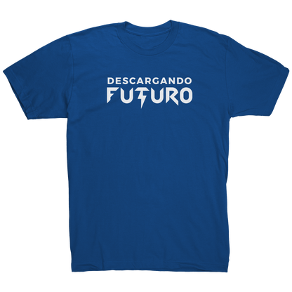 Franela_Descargando_Futuro_Royal_Blue_Mockup.png