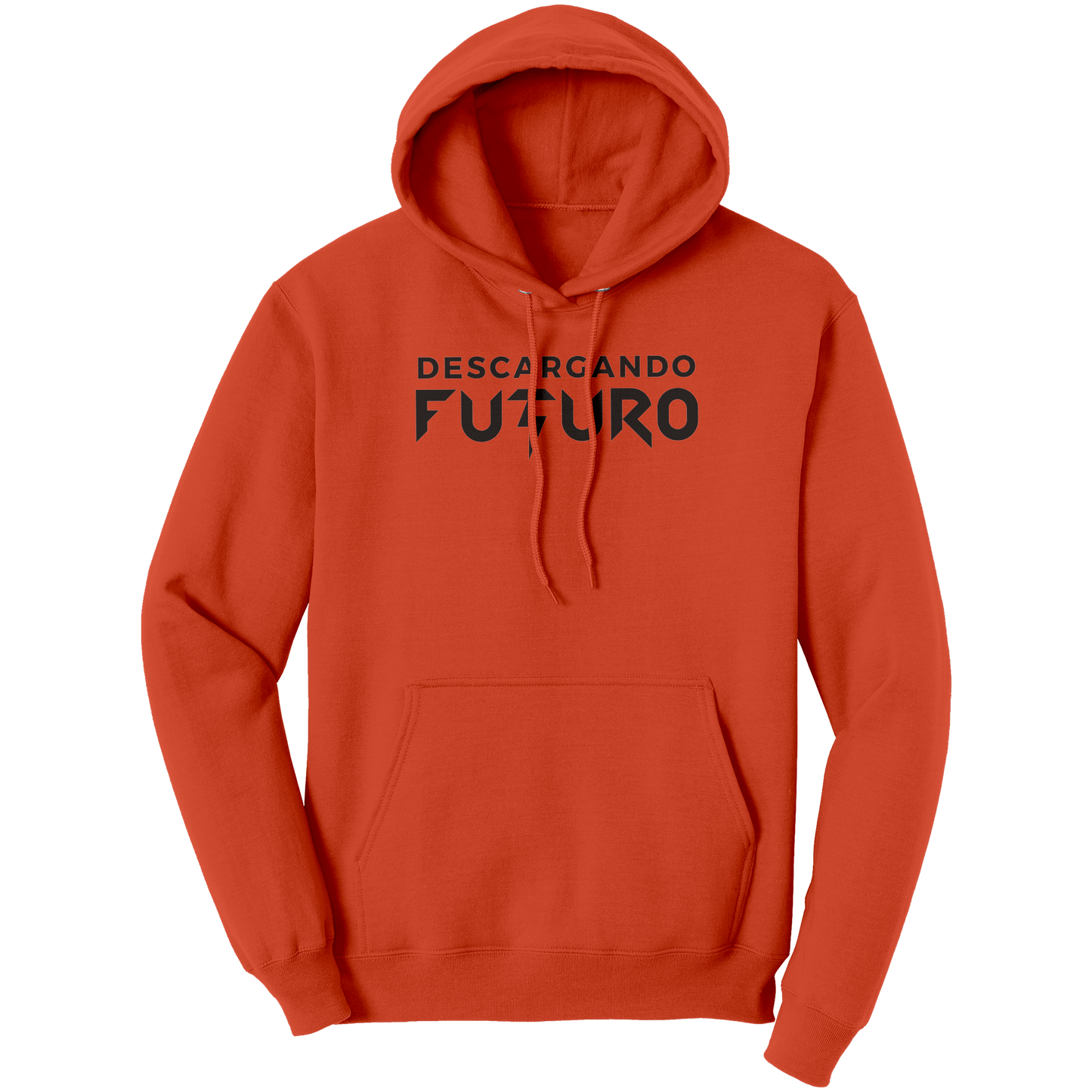 Hoodie_-_Descargando_Futuro_Orange_Front_Mockup.png