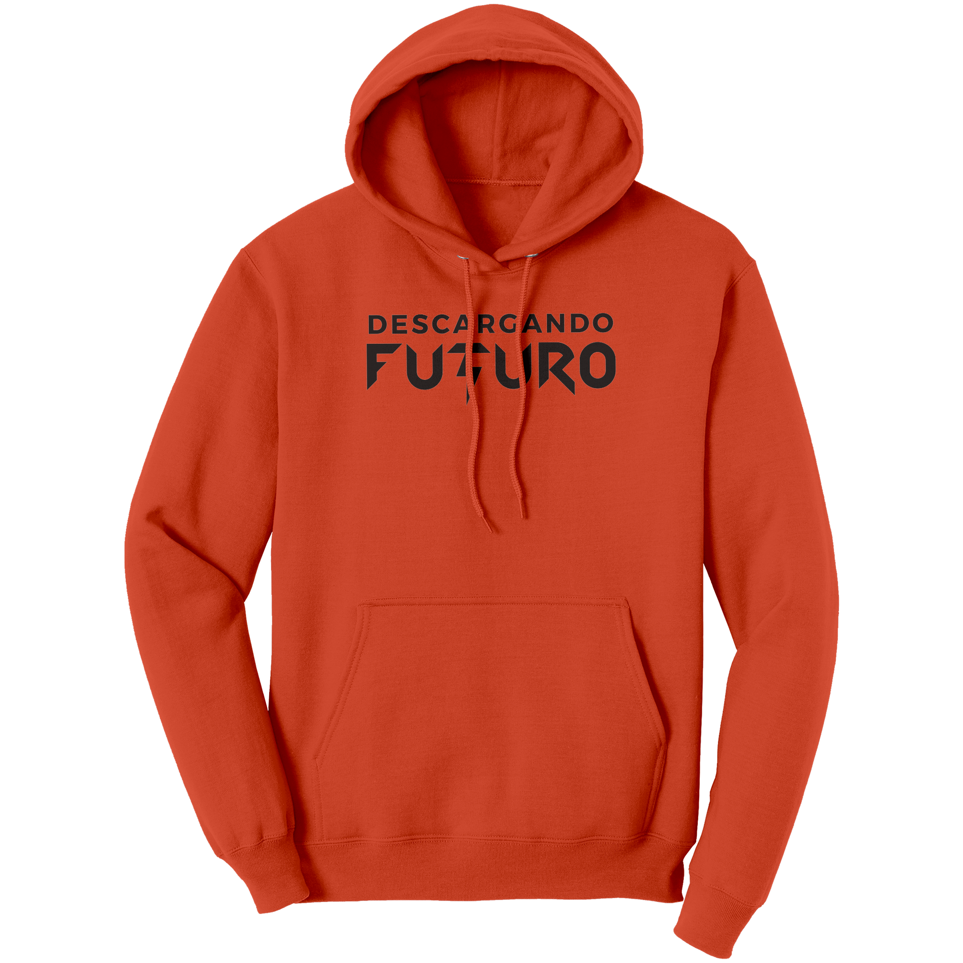 Hoodie_-_Descargando_Futuro_Orange_Front_Mockup.png